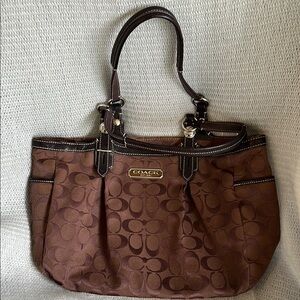 Coach Brown Signature Tote Bag